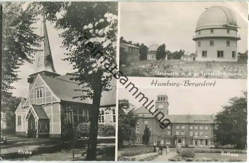 Hamburg-Bergedorf - Sternwarte - Kirche - Foto-Ansichtskarte - Verlag Rud. Reher Hamburg