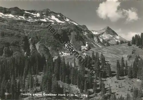Damüls gegen Damülser Horn - Foto-AK Grossformat - Verlag Foto Rhomberg Dornbirn