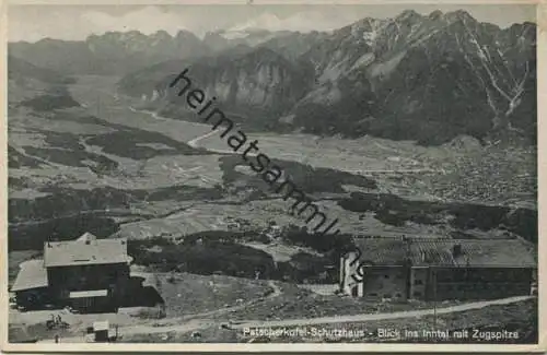 Patscherkofel Schutzhaus - Blick ins Inntal mit Zugspitze - Verlag Helff & Stein KG Leipzig-Innsbruck - Feldpost gel. 19