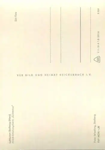 Stolberg - FDGB Erholungsheim Comenius - Foto-AK Grossformat - Verlag VEB Bild und Heimat Reichenbach