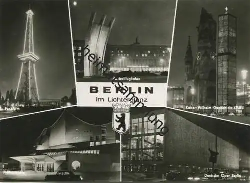 Berlin - Funkturm - Deutsche Oper - Philharmonie - Foto-AK Grossformat - Verlag Klinke & Co. Berlin