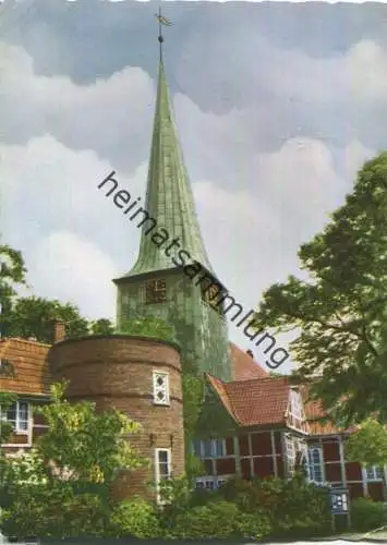 Hamburg-Bergedorf - Kirche und Hasseturm - Verlag Rud. Reher Hamburg