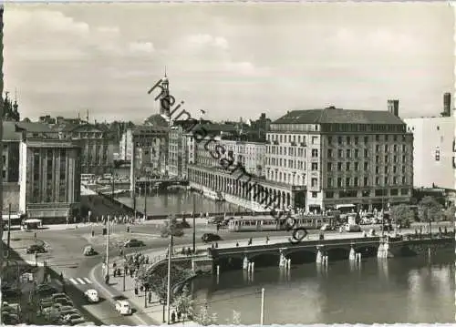 Hamburg - Reesendammbrücke - Straßenbahn - Foto-Ansichtskarte - Bahnpost - Verlag Hans Andres Hamburg