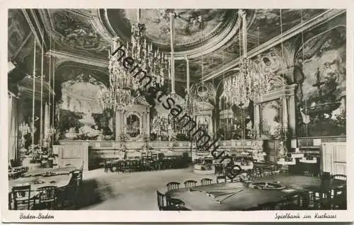 Baden-Baden - Spielbank im Kurhaus - Foto-AK - H. Vorbach Baden-Baden