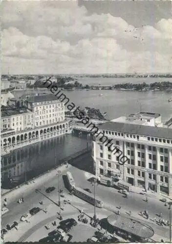 Hamburg - Die drei Alsterbecken - Straßenbahn - Verlag Hans Andres Hamburg