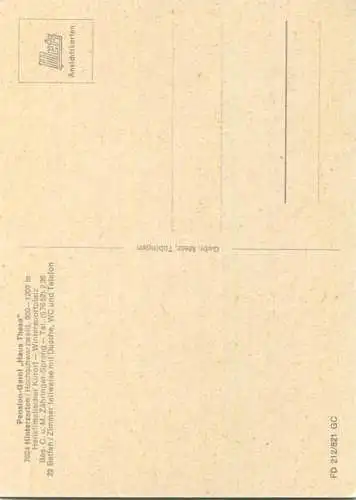 Hinterzarten - Pension-Garni Haus Thesa Besitzer C. und M. Zähringer-Spreng - AK Grossformat - Verlag Gebr. Metz Tübinge