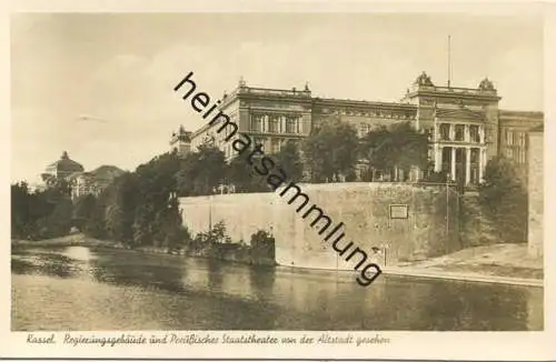 Kassel - Regierungsgebäude und Preußisches Staatstheater - Foto-AK - Verlag Bruno Hansmann Kassel