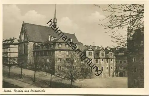 Kassel - Renthof und Brüderkirche - Foto-AK - Verlag Bruno Hansmann Kassel