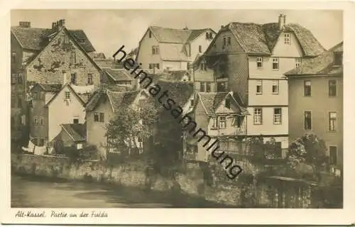 Kassel - Partie an der Fulda - Foto-AK - Verlag Bruno Hansmann Kassel