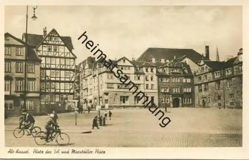Kassel - Platz der S.A. und Marställer Platz - Foto-AK - Verlag Bruno Hansmann Kassel