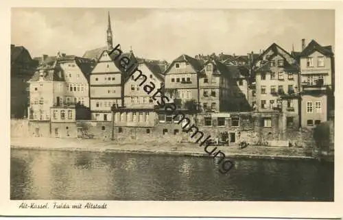 Kassel - Fulda mit Altstadt - Foto-AK - Verlag Bruno Hansmann Kassel