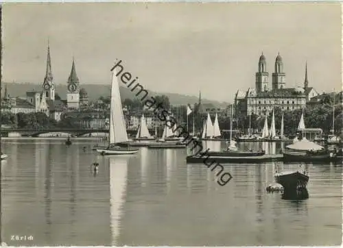 Zürich - Segelboote - Foto-Ansichtskarte - Verlag Photoglob-Wehrli AG Zürich
