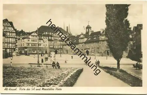 Kassel - Platz der S.A. und Marställer Platz - Foto-AK - Verlag Bruno Hansmann Kassel