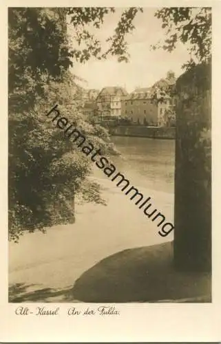 Kassel - An der Fulda - Foto-AK - Verlag Bruno Hansmann Kassel