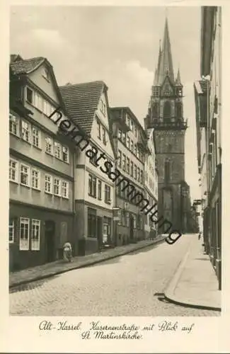 Kassel - Kasernenstraße mit Blick auf St. Martinskirche - Foto-AK - Verlag Bruno Hansmann Kassel