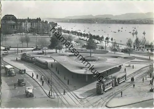 Zürich - Bellevue - Strassenbahn - Foto-Ansichtskarte