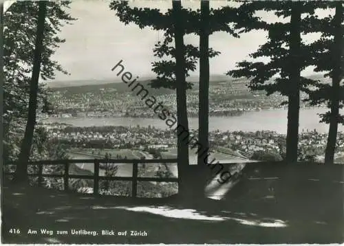 Zürich - Weg zum Uetliberg - Foto-Ansichtskarte - Verlag E. Furter Zürich