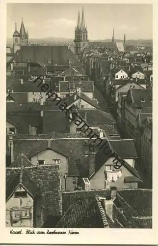 Kassel - Blick vom Zwehrener Turm - Foto-AK - Verlag Bruno Hansmann Kassel