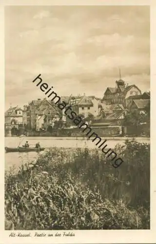 Kassel - Partie an der Fulda - Foto-AK - Verlag Bruno Hansmann Kassel