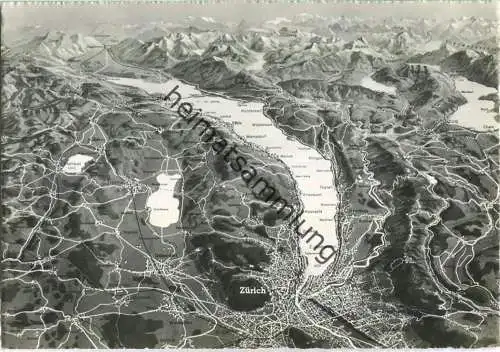 Zürich - Zürichsee- Panorama - Verlag Beringer & Pampaluchi Zürich