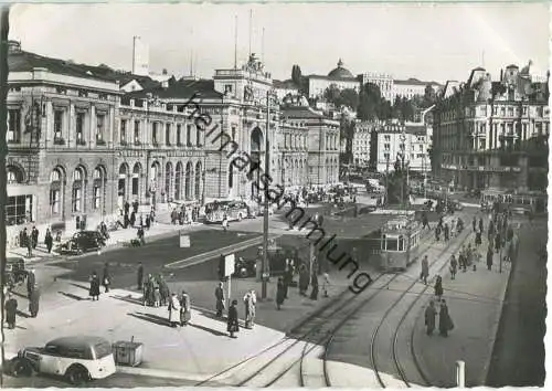 Zürich - Hauptbahnhof - Strassenbahn - Foto-Ansichtskarte
