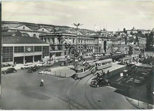 Zürich - Hauptbahnhof - Strassenbahn - Foto-Ansichtskarte