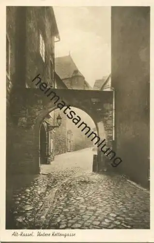 Kassel - Untere Kettengasse - Foto-AK - Verlag Bruno Hansmann Kassel