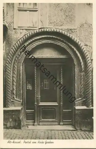 Kassel - Portal am Haus Graben - Foto-AK - Verlag Bruno Hansmann Kassel