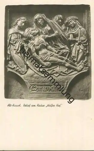 Kassel - Relief am Hause "Weißer Hof" - Foto-AK - Verlag Bruno Hansmann Kassel
