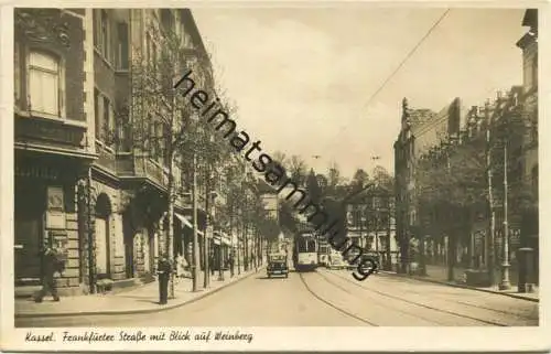 Kassel - Frankfurter Straße mit Blick auf Weinberg - Foto-AK - Verlag Bruno Hansmann Kassel
