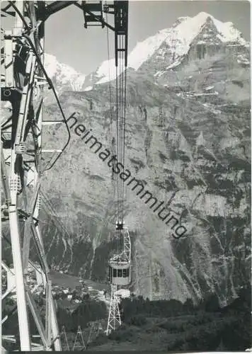 Luftseilbahn Sektion Mürren Birg - Foto-Ansichtskarte - Verlag Max Lenz Bern