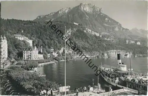 Brunnen - Fahrgastschiff Wilhelm Tell - Foto-Ansichtskarte - Verlag Eduard von Matt Altdorf