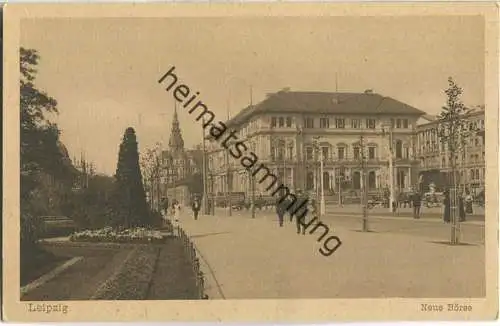 Leipzig - Neue Börse - Verlag Fischer & Wittig Leipzig - Rückseite beschrieben 20er Jahre