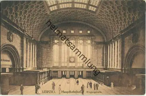 Leipzig - Hauptbahnhof - Eingangshalle - Verlag Karl Fickenscher Leipzig