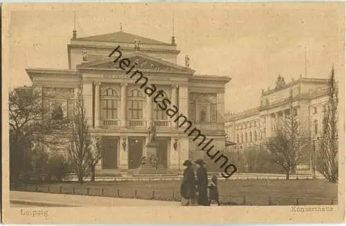 Leipzig - Konzerthaus - Verlag Fischer & Wittig Leipzig - Rückseite beschrieben 20er Jahre