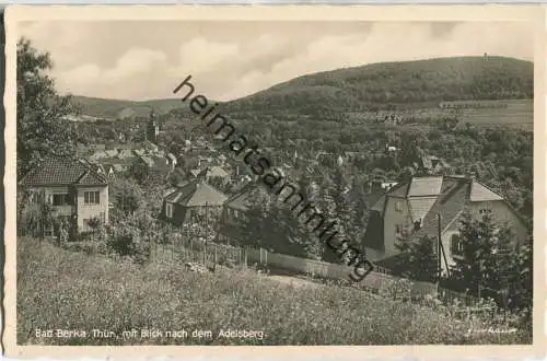 Bad Berka mit Blick nach dem Adelsberg - Foto-Ansichtskarte - Verlag H. P. Geist 30er Jahre