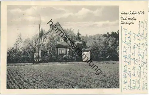 Bad Berka - Haus Schönblick - Inhaber Karl Heinze - Foto-Ansichtskarte - Verlag Kränzlin bad Berka