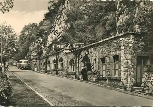 Rübeland - Eingang zur Hermannshöhle - Foto-AK Großformat - Verlag Gebr. Garloff KG Magdeburg