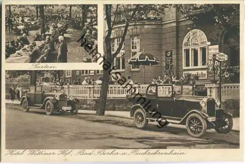 Bad Berka - Hotel Wettiner Hof am Reichsehrenhain - Besitzer O. Walther - Verlag F. Haase Bad Berka 30er Jahre