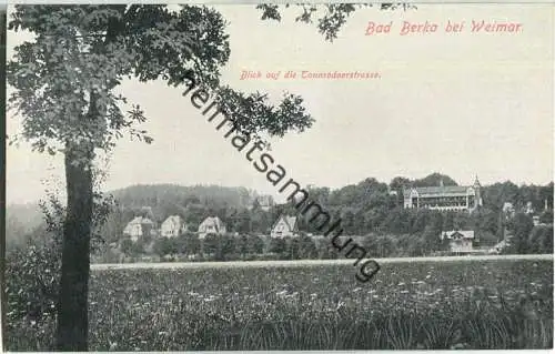 Bad Berka - Blick auf die Tannenrodaerstrasse - Verlag Löffler & Co. Greiz 30er Jahre