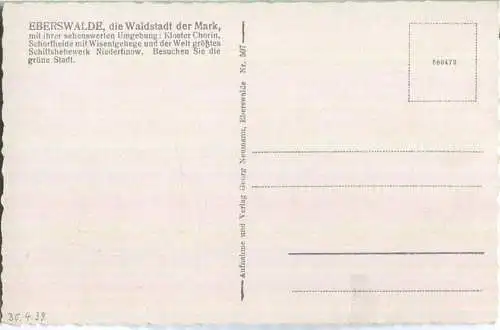 Eberswalde - Neue Kreuzstrasse - Holzforschungsinstitut der Forstl. Hochschule - Verlag Georg Neumann Eberswalde