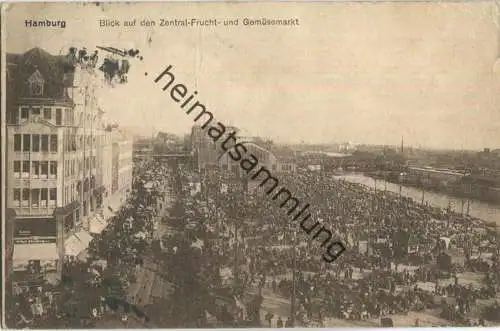 Hamburg - Blick auf den Zentral Frucht- und Gemüsemarkt - Verlag Gebr. Kumm Hamburg