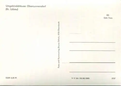 Obercunnersdorf - Umgebindehäuser - Foto-AK Grossformat - Verlag Bruno Scholz Ebersbach