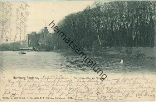 Hamburg-Fontenay - Die Ulmenallee am Wasser - Verlag Knackstedt & Näther Hamburg