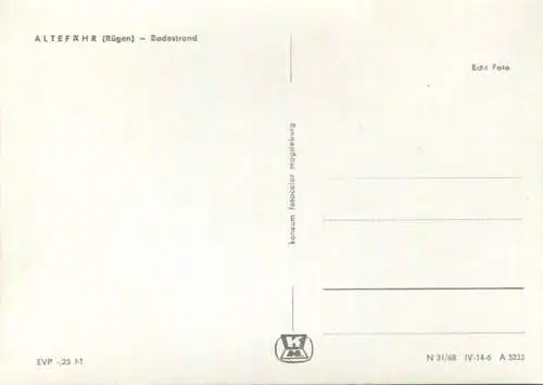 Altefähr - Badestrand - Foto-AK Grossformat - Verlag konsum fotocolor magdeburg