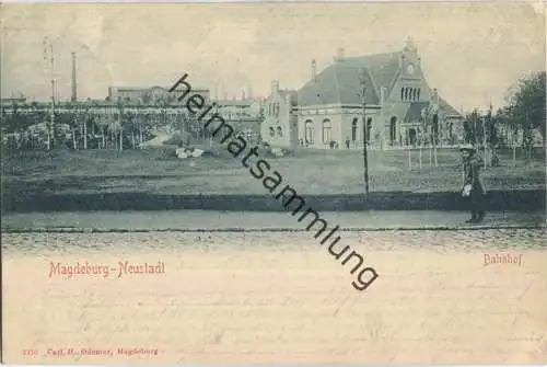 Magdeburg-Neustadt - Bahnhof - Verlag Carl H. Odemar Magdeburg