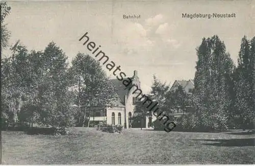 Magdeburg-Neustadt - Bahnhof - Verlag W. Klautzsch Magdeburg 20er Jahre