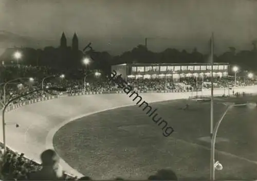 Leipzig 1960 - Alfred-Rosch-Kampfbahn - Wettkampfstätte der Rad-Weltmeisterschaft 1960 - Foto-AK Grossformat - Verlag VE