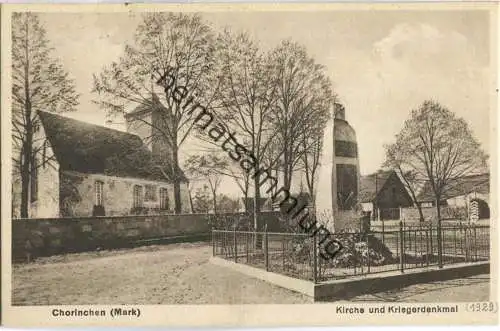 Chorinchen - Mark - Kirche und Kriegerdenkmal - Verlag W. Meyerheim Berlin