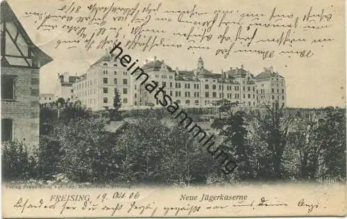 Freising - Neue Jägerkaserne - Verlag Franz Ress Freising - gel. 1906